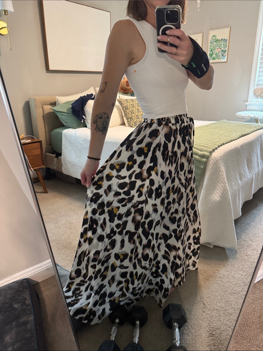 Leopard Print Maxi Skirt
